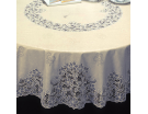 ГОТОВАЯ (В ИНД. УПАК.) СКАТЕРТЬ АЖУРНАЯ BLOOM КРУГ. Д.160 СМ, СЕПИЯ