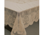 СКАТЕРТЬ АЖУРНАЯ QUEEN ROSE ПРЯМ. 152Х228 СМ СЕПИЯ