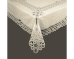 ГОТОВАЯ (В ИНД. УПАК.) СКАТЕРТЬ АЖУРНАЯ PRETTY ПРЯМ. 120Х150 СМ., БЕЖ.